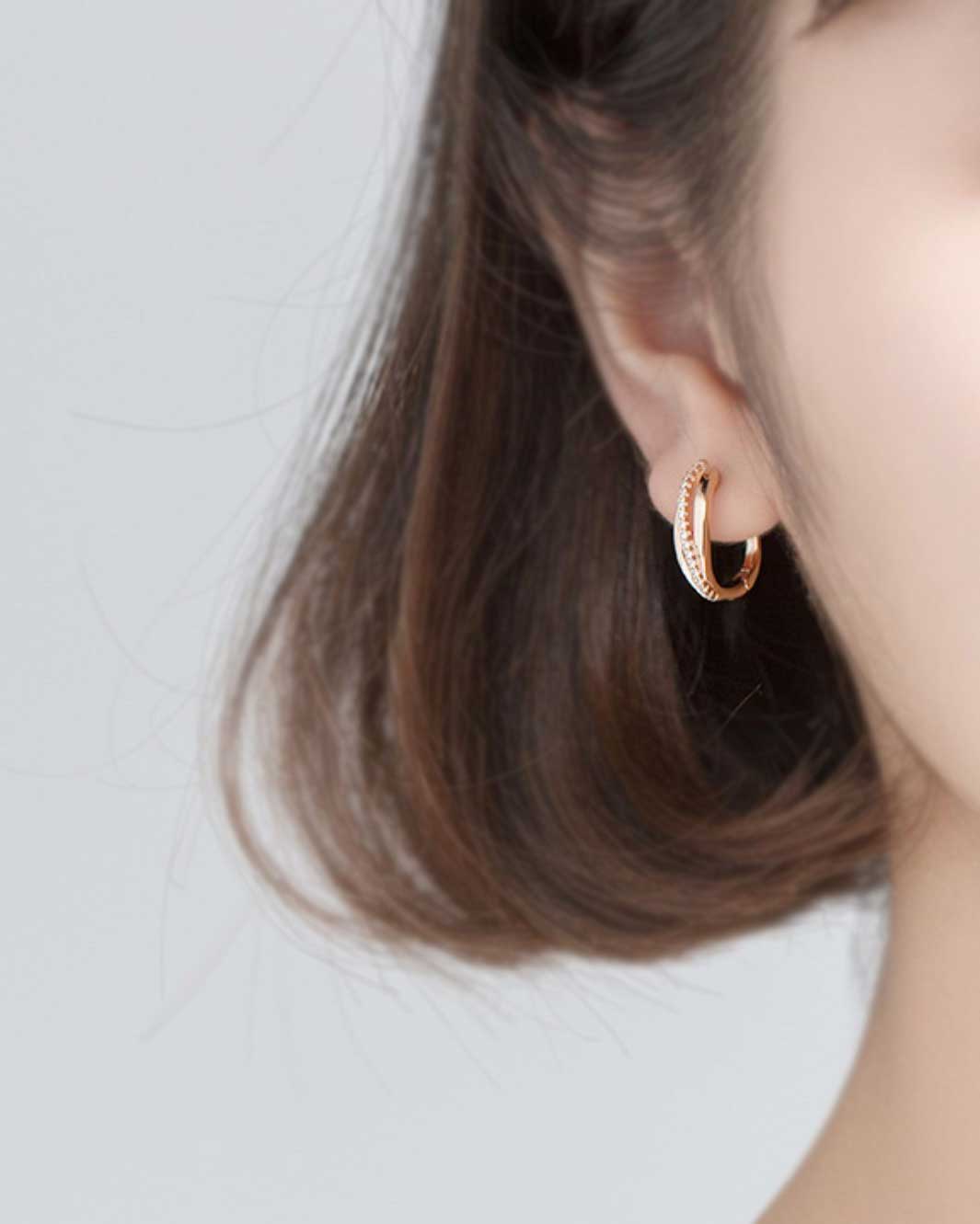 Adelaide Rounded Square Hoop Earrings