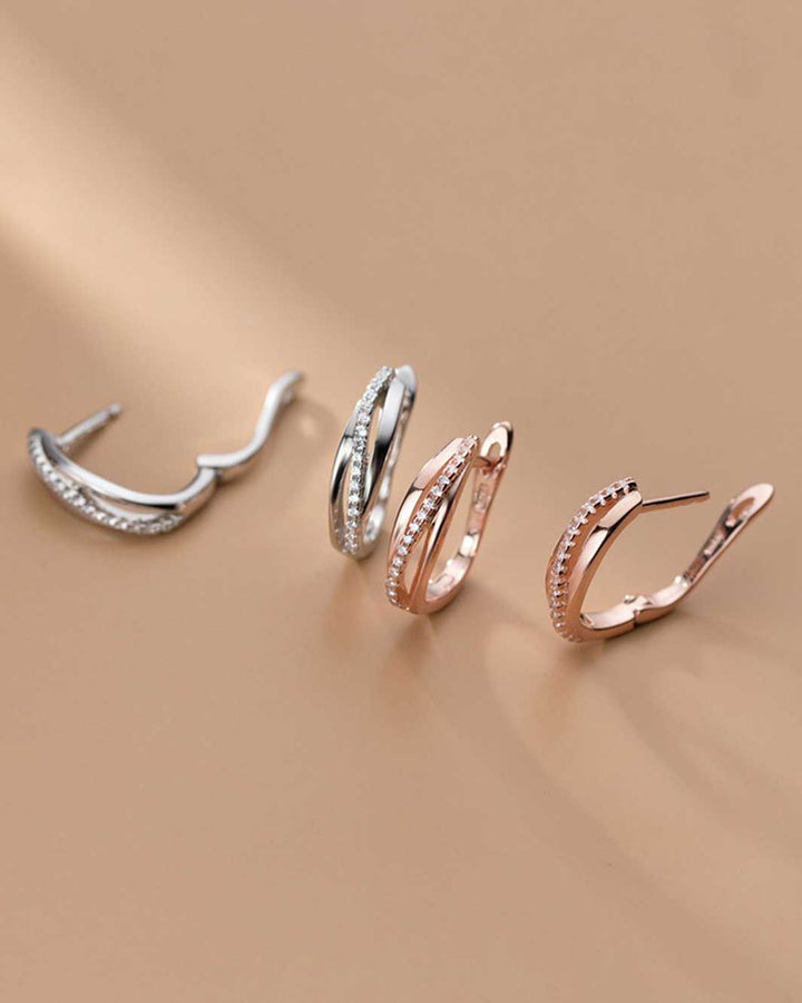 Adelaide Rounded Square Hoop Earrings