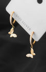 Laurel Butterfly Huggie Earrings