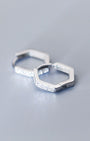 Diamante Hexagon Hoop Earrings