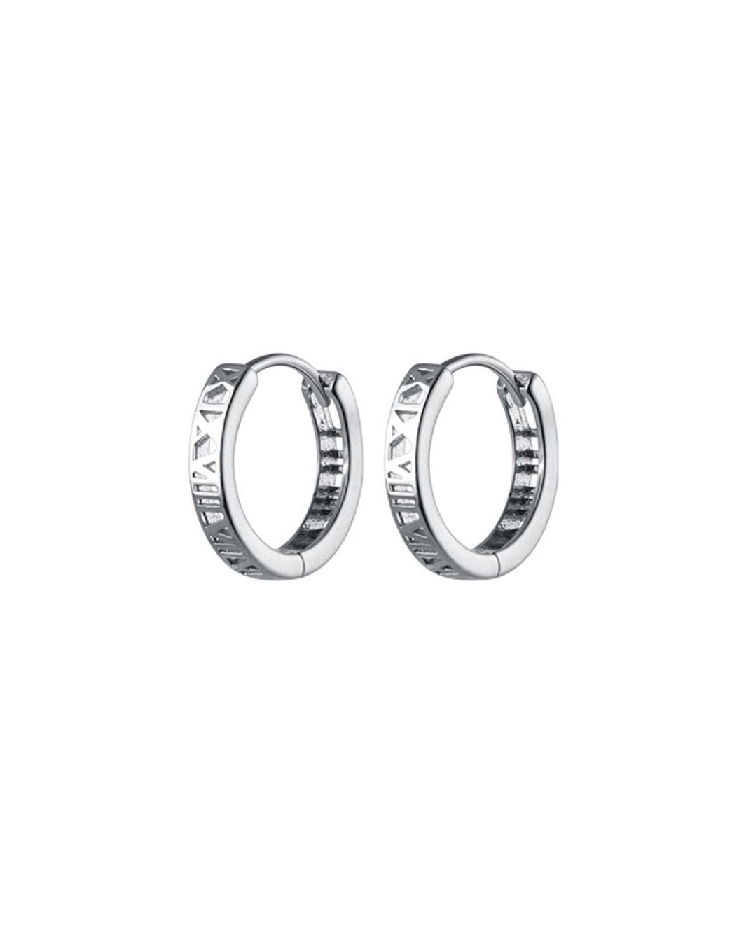 Roman Numeral Hoop Earrings