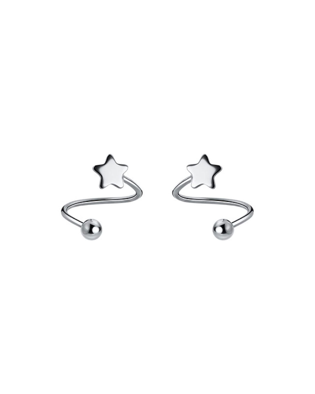 Paris Star Spiral Stud Earrings