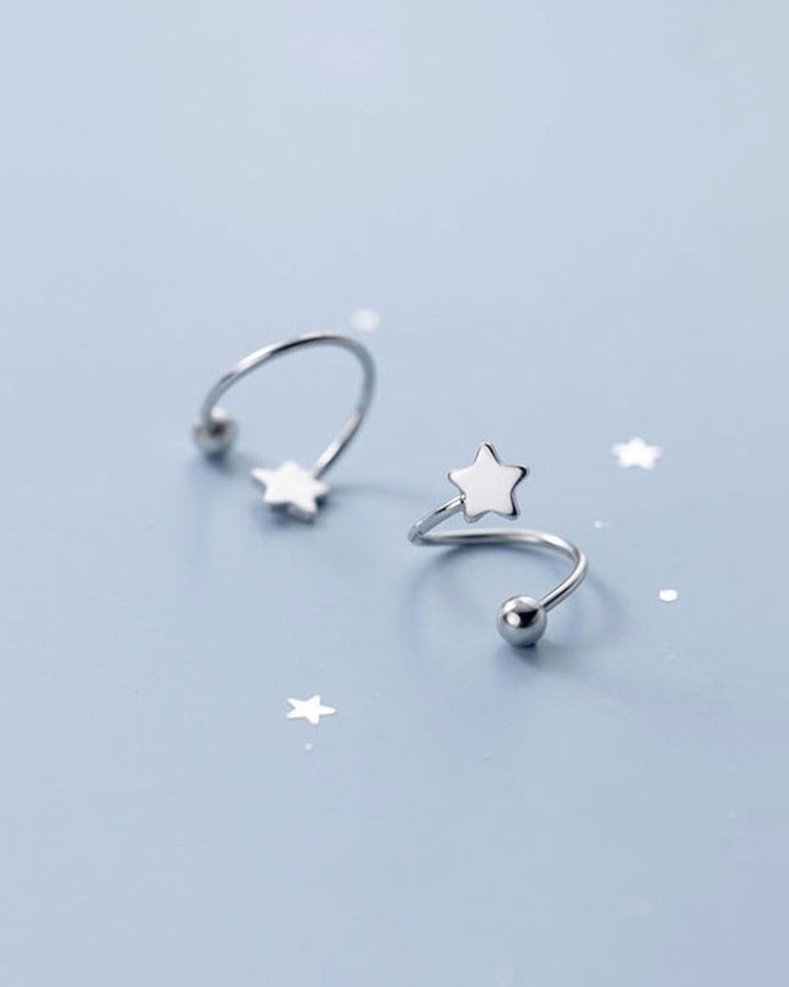 Paris Star Spiral Stud Earrings