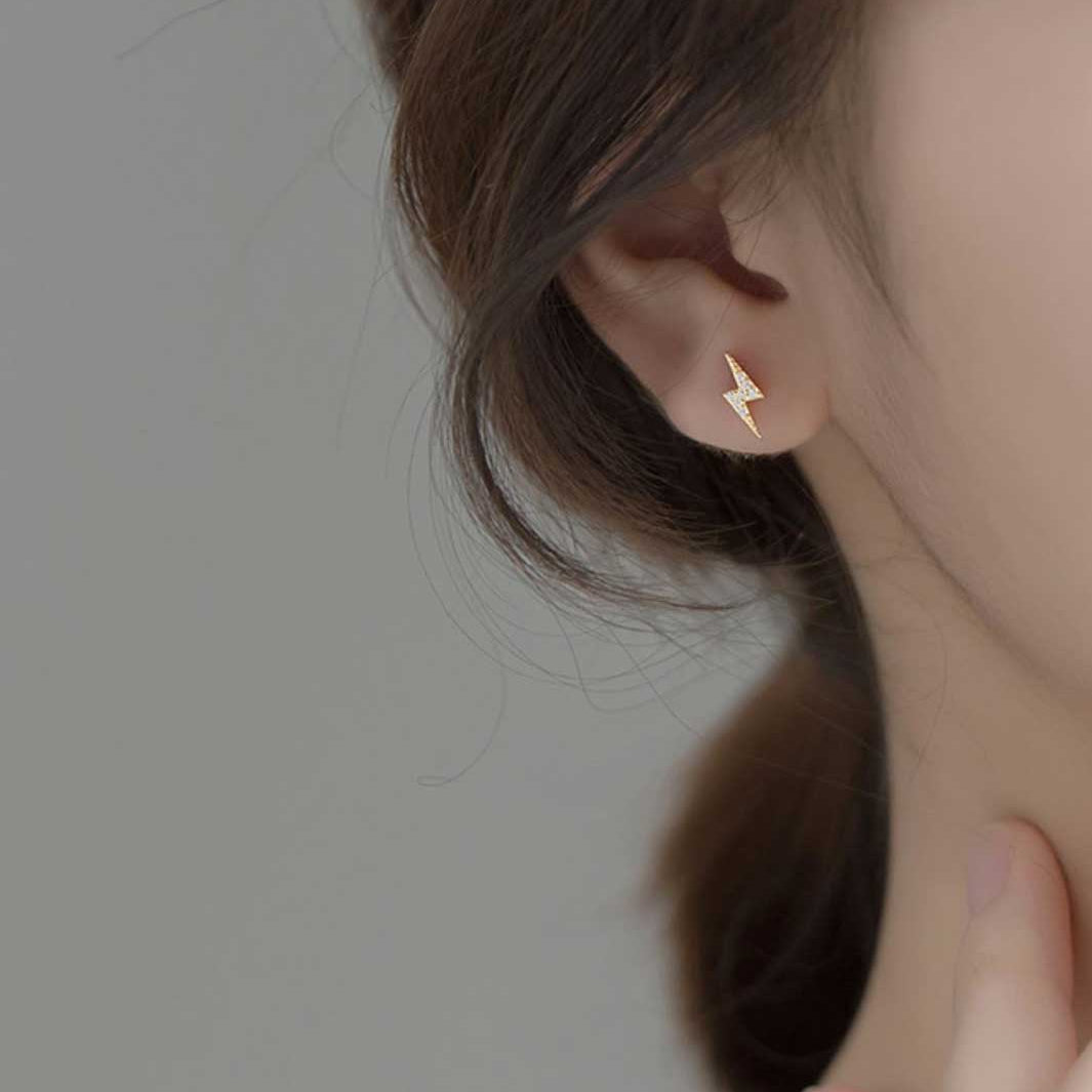 Diamante Lightning Stud Earrings