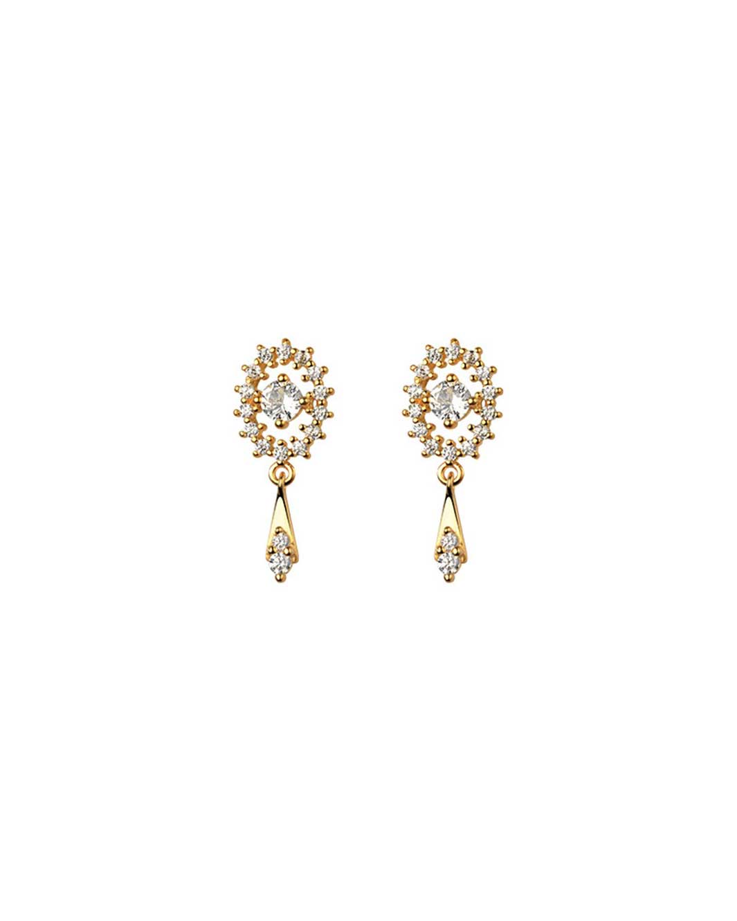 Sparkling Diamonds Drop Earrings