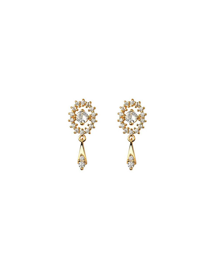 Sparkling Diamonds Drop Earrings