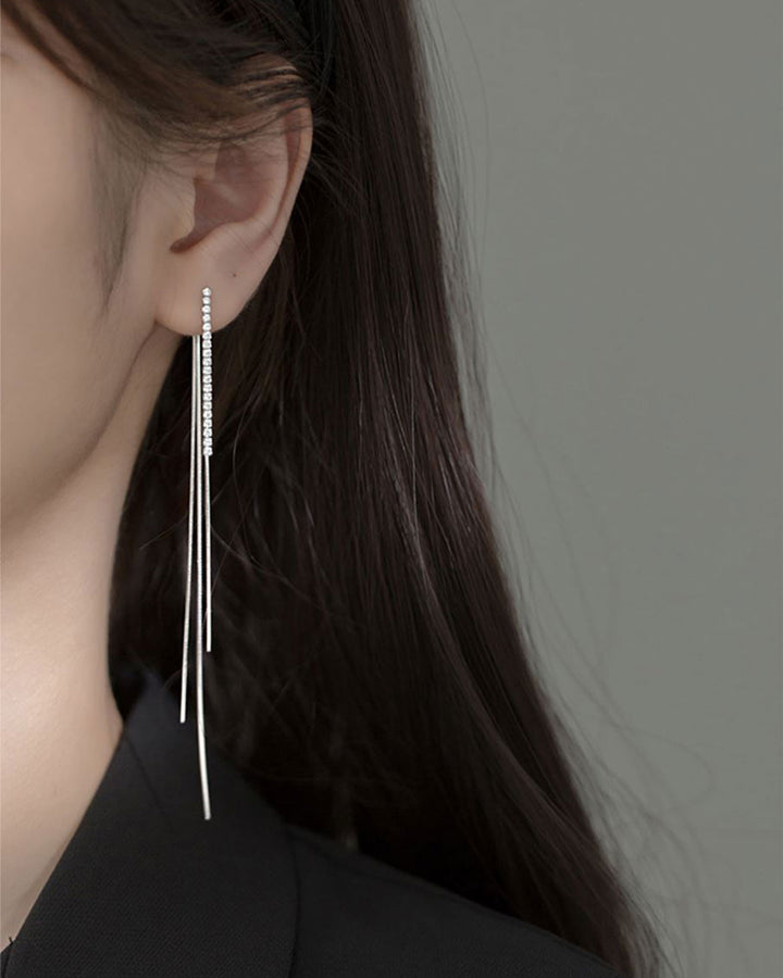 Georgiana Diamond Tassel Drop Earrings