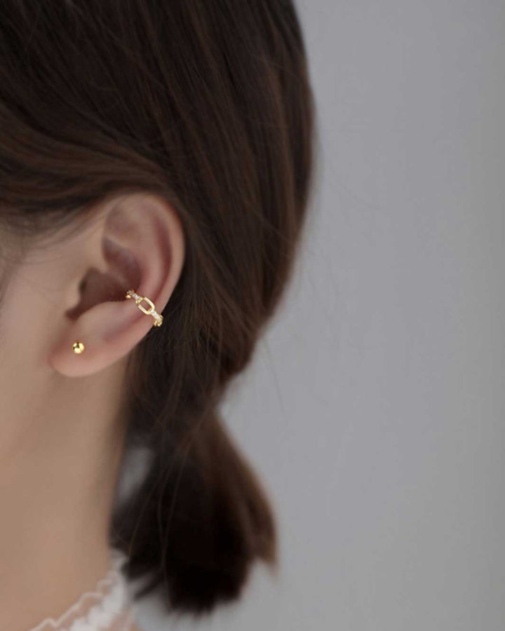 Diamante Chain Link Ear Cuffs