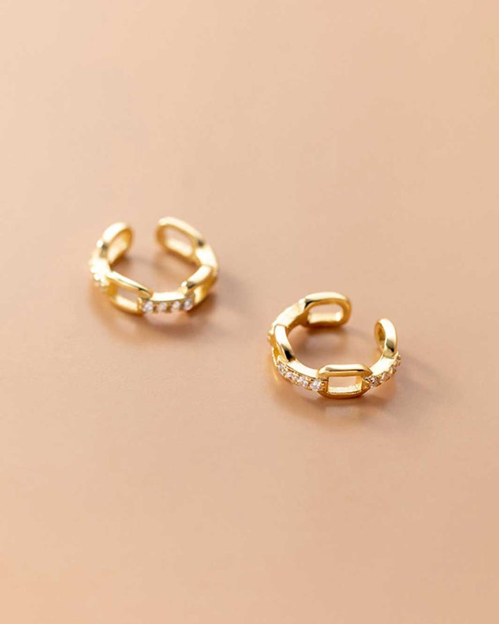 Diamante Chain Link Ear Cuffs
