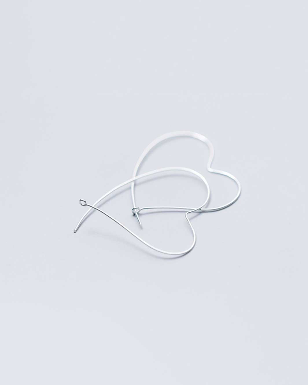 Heart-shaped Hoop Earrings