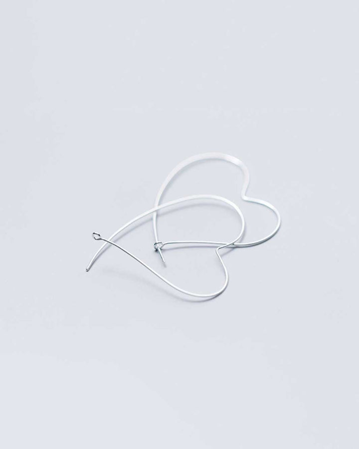 Heart-shaped Hoop Earrings
