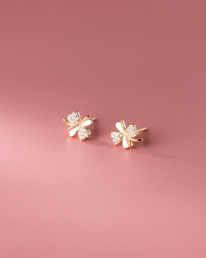 Four-leaf Clover Stud Earrings