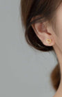 Diamante Twisted Heart Stud Earrings