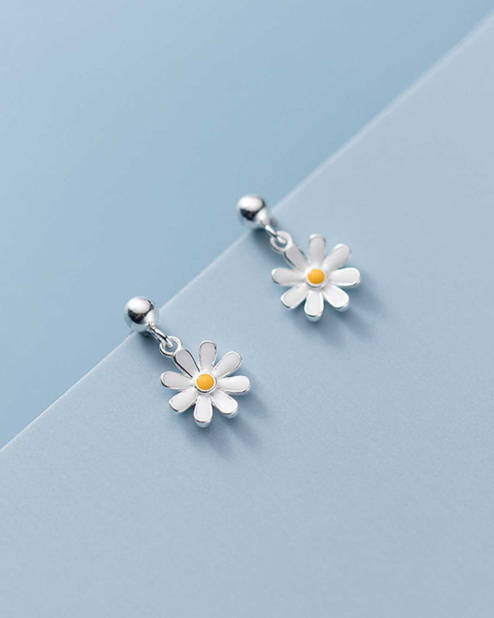 Daisy Charm Drop Earrings