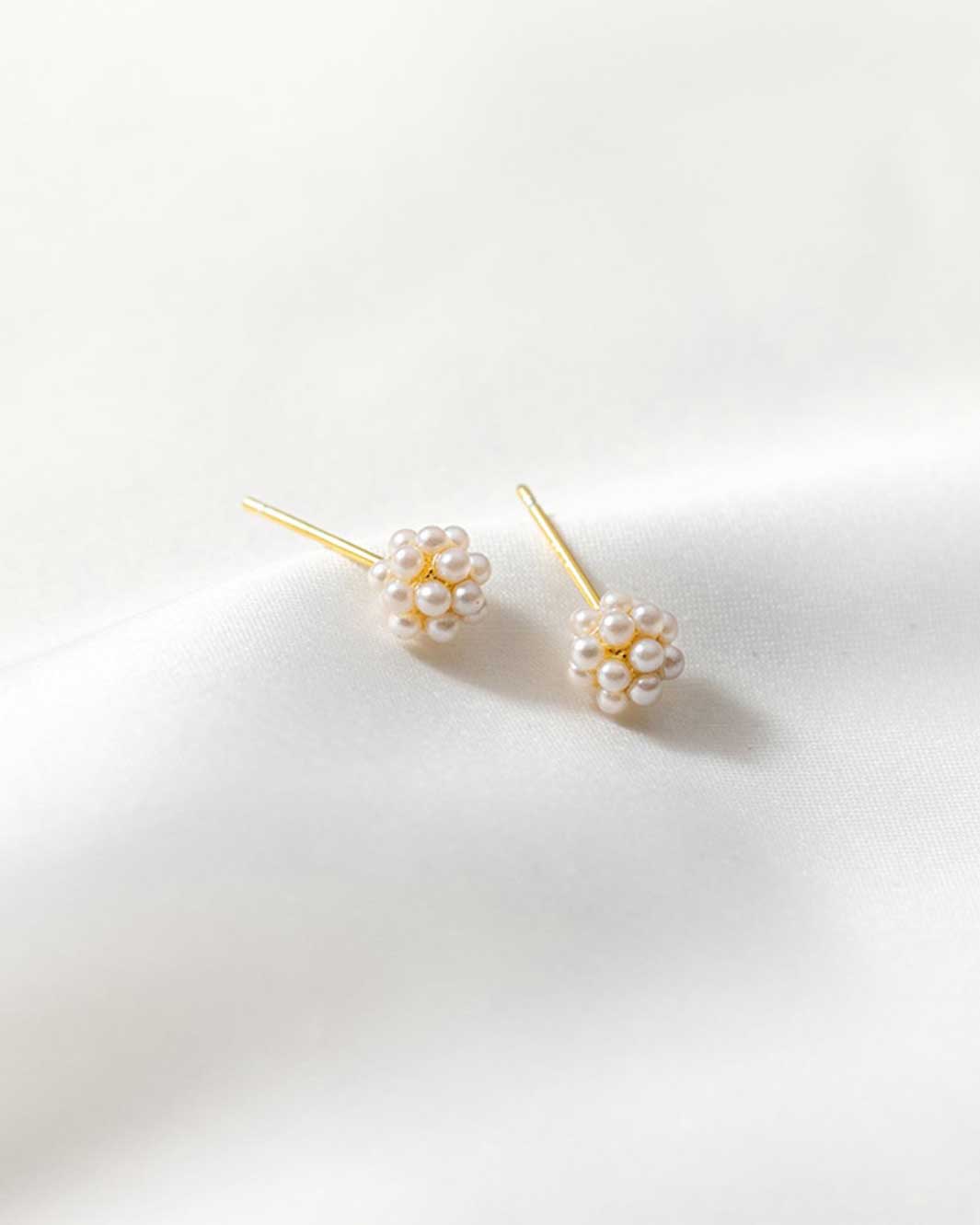 Pearl Ball Stud Earrings