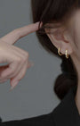 Haley Textured Huggie Hoop Earrings