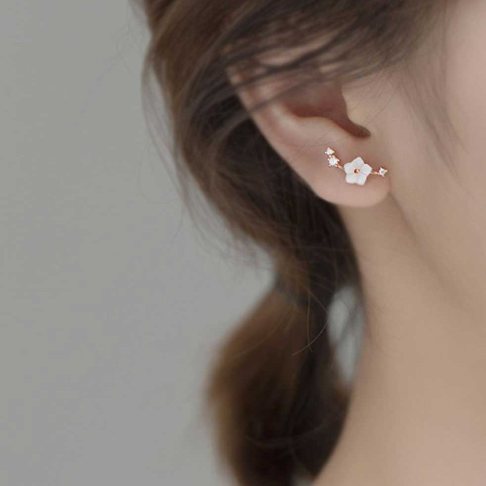 Primrose on Branch Stud Earrings