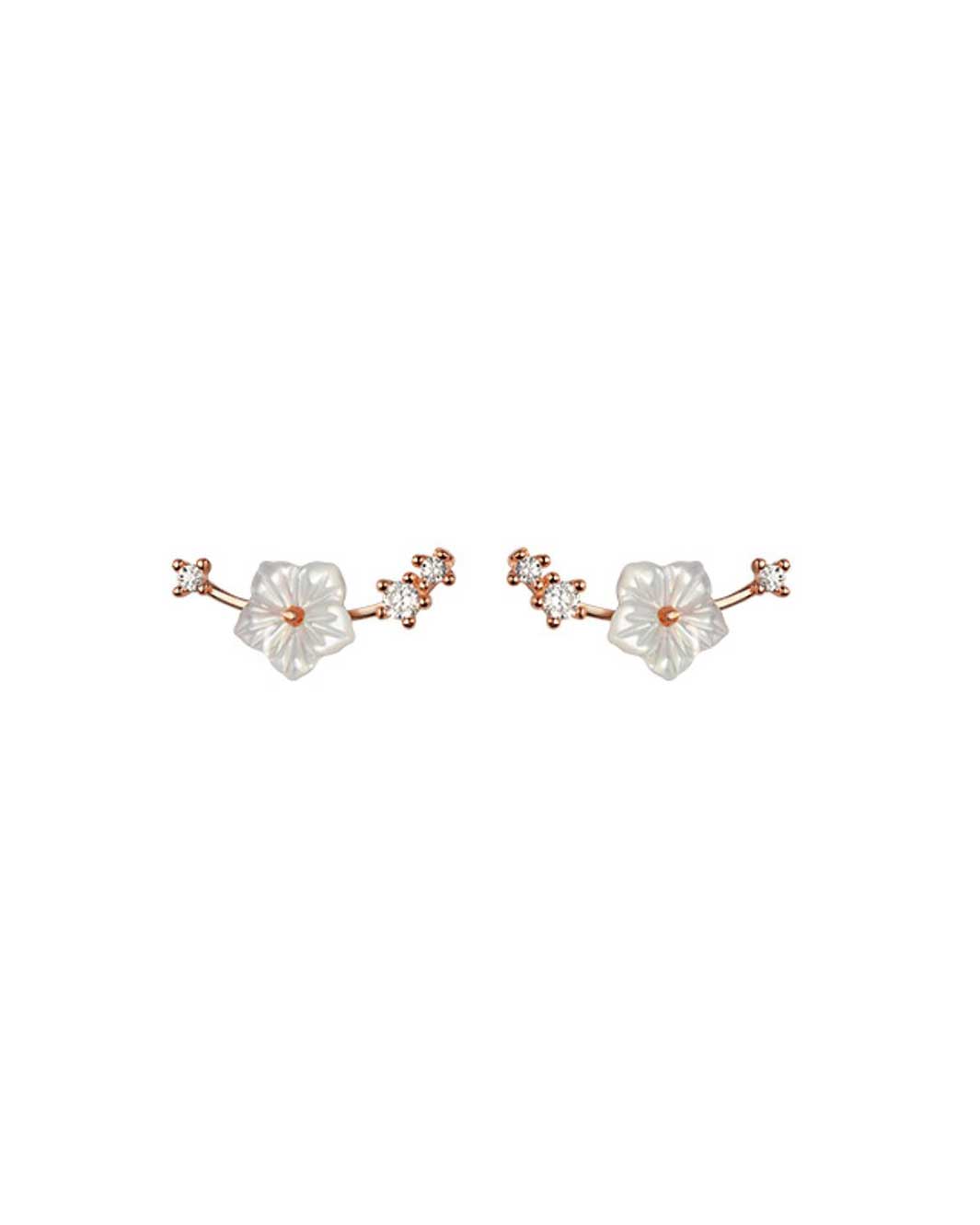 Primrose on Branch Stud Earrings