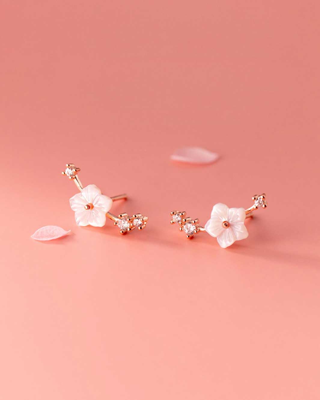 Primrose on Branch Stud Earrings