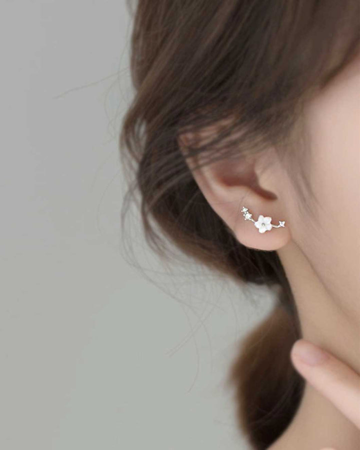 Primrose on Branch Stud Earrings