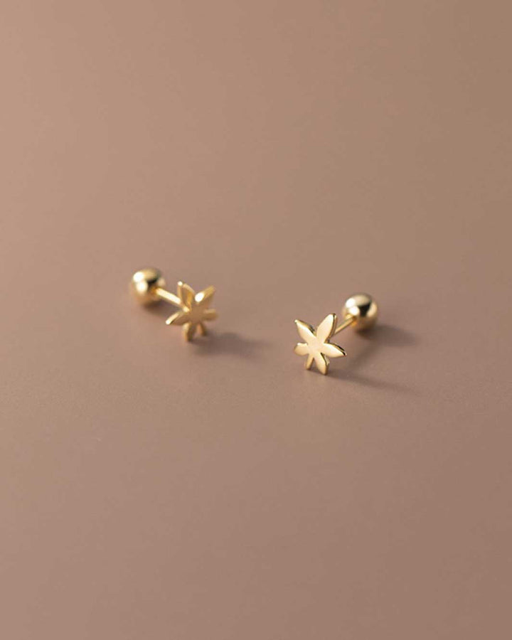 Maple Leaf Barbell Earrings