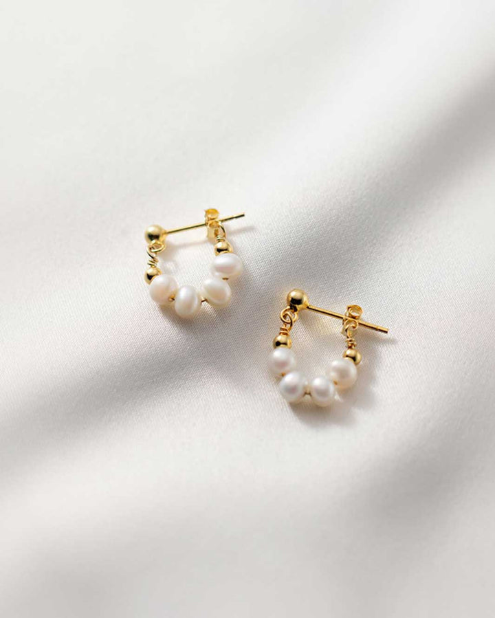 Loretta Pearl Chain Drop Earrings