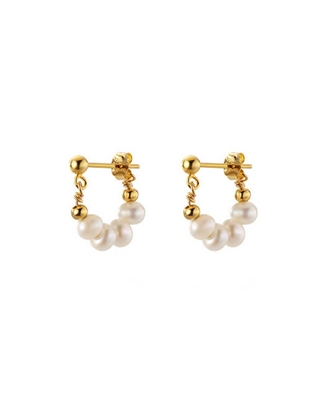 Loretta Pearl Chain Drop Earrings