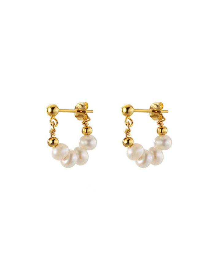 Loretta Pearl Chain Drop Earrings