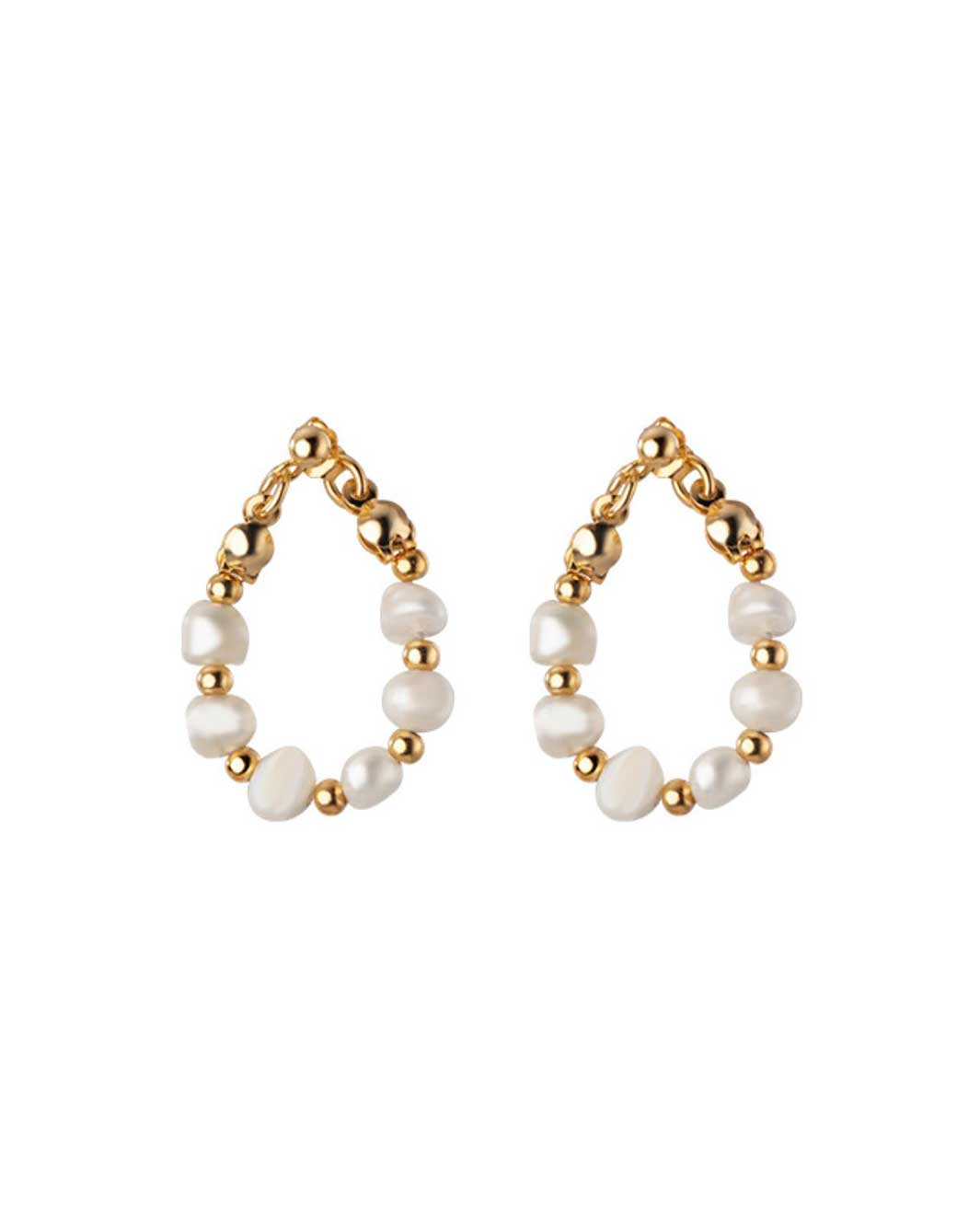 Perola Pearl Chain Drop Earrings