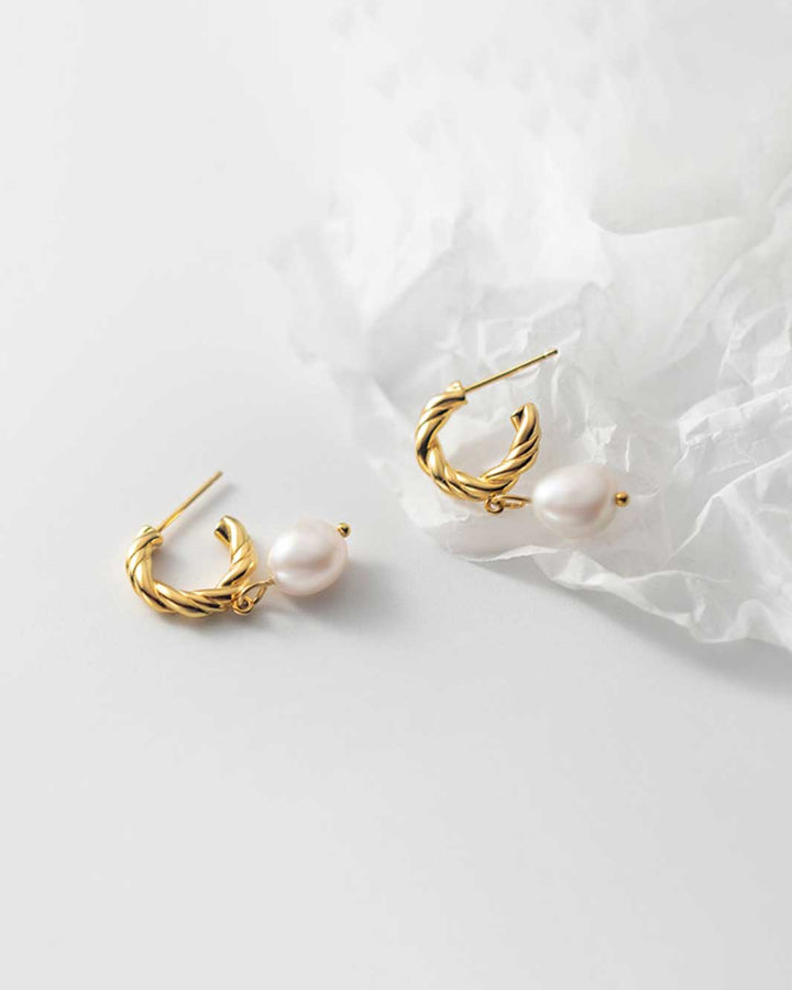 Arianna Baroque Pearl Drop Earrings
