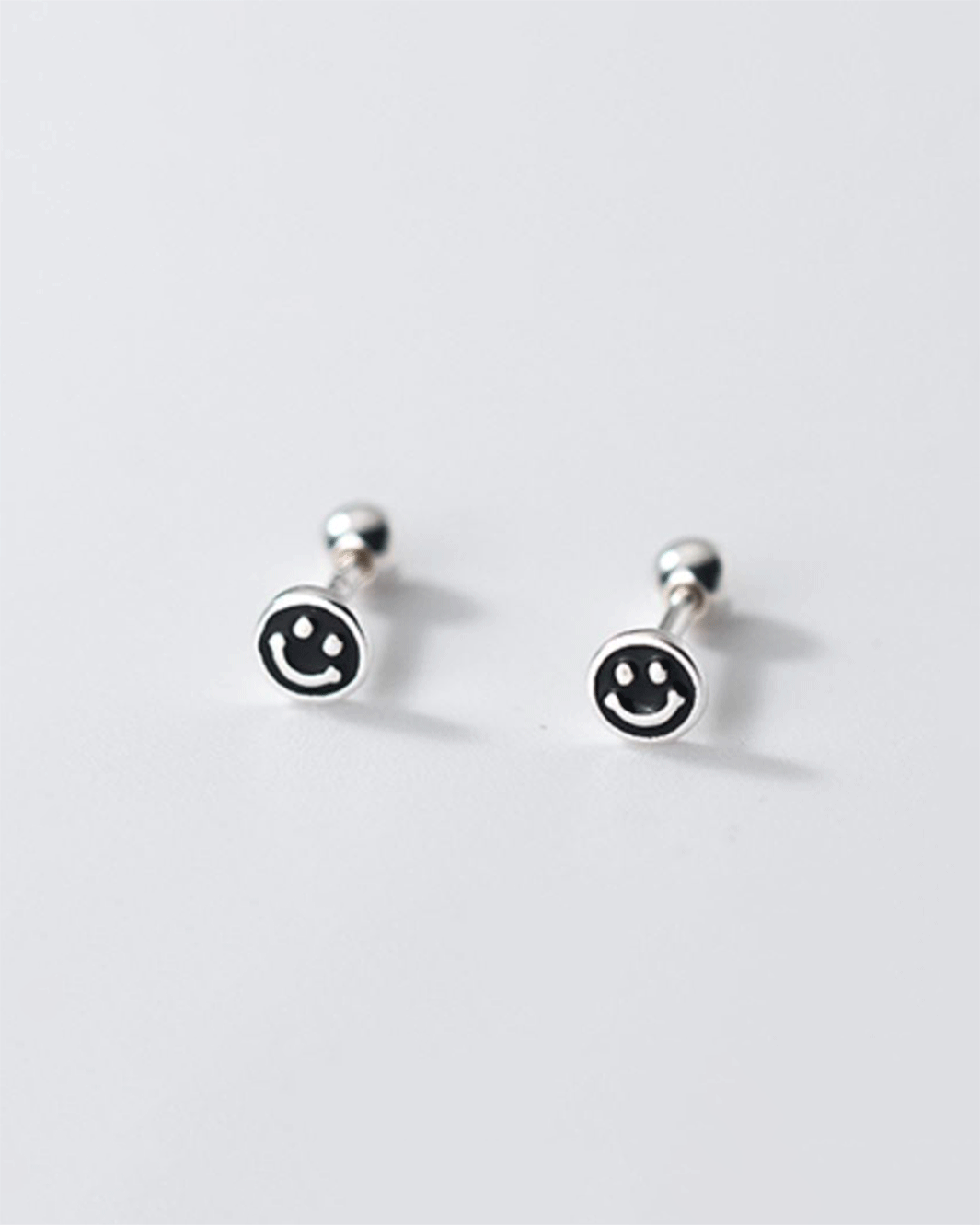 Smiley Barbell Earrings