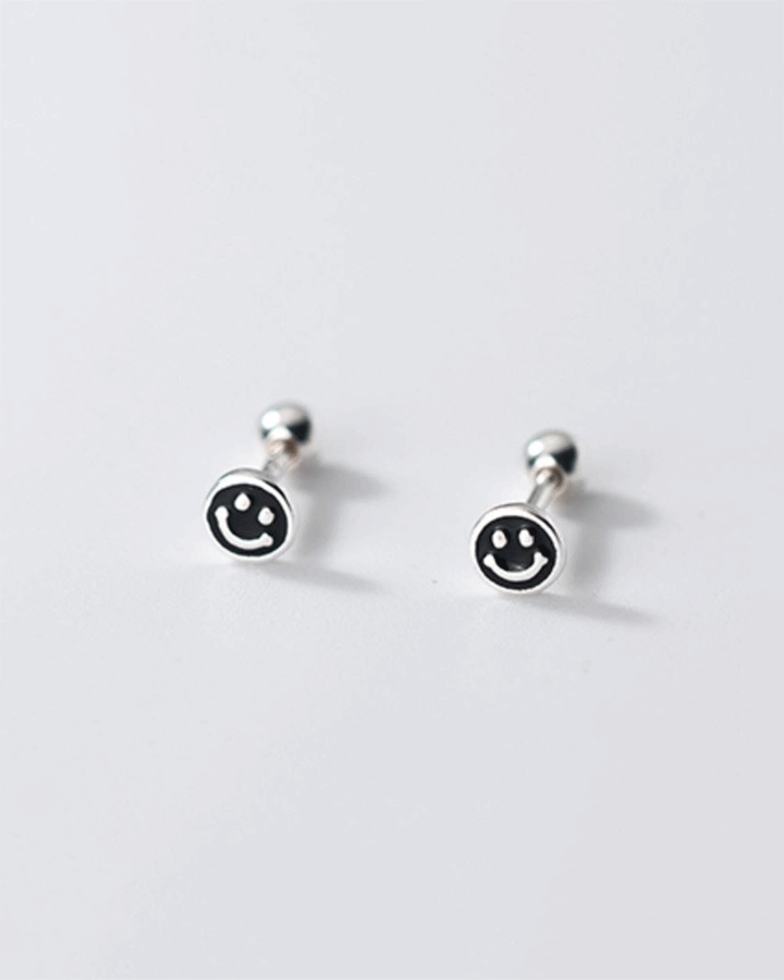 Smiley Barbell Earrings