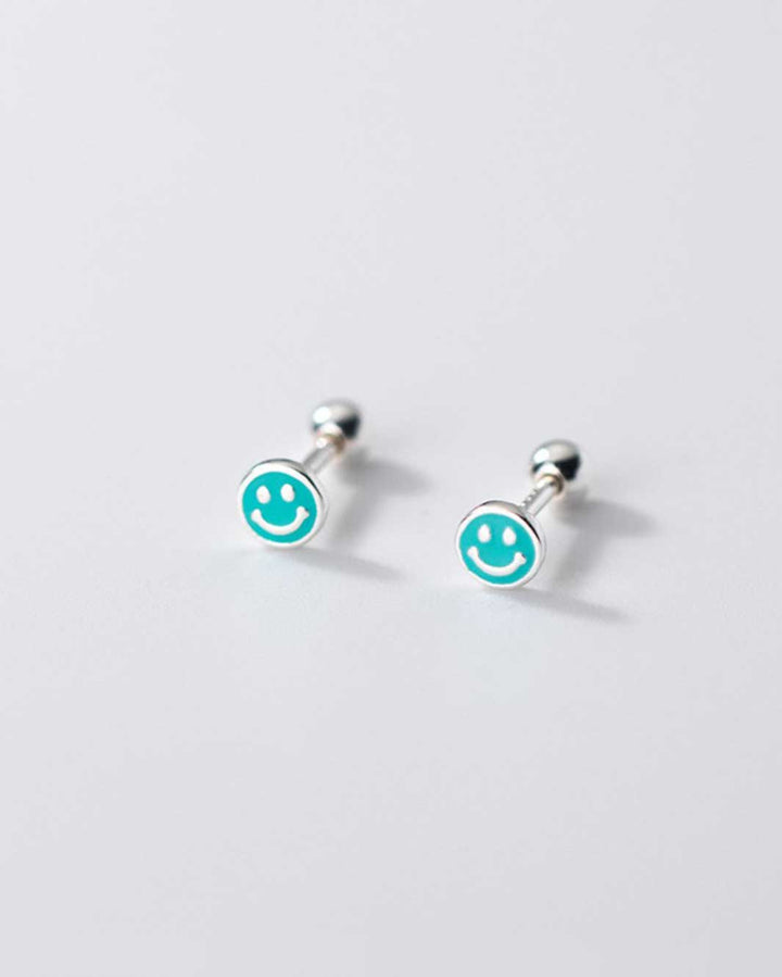 Smiley Barbell Earrings