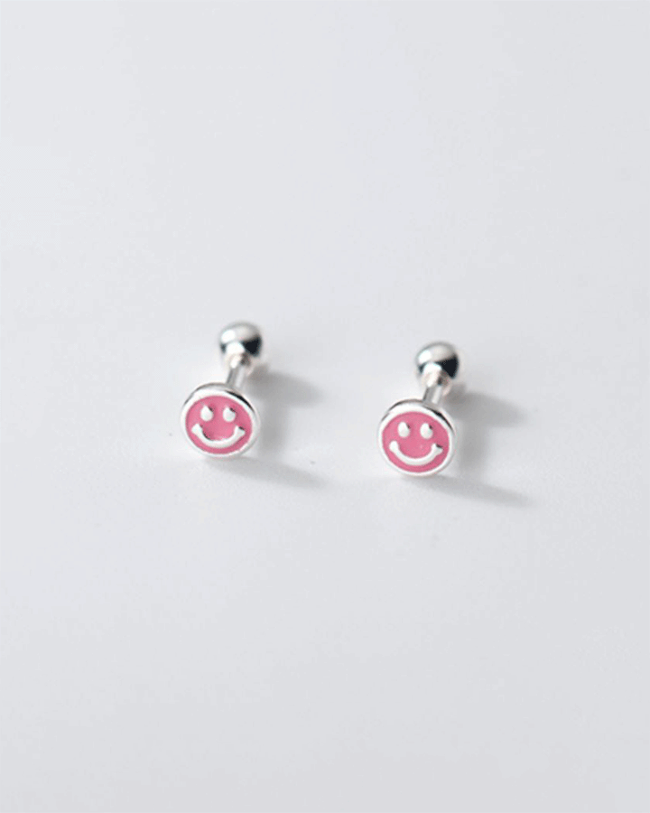 Smiley Barbell Earrings