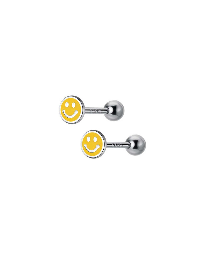 Smiley Barbell Earrings