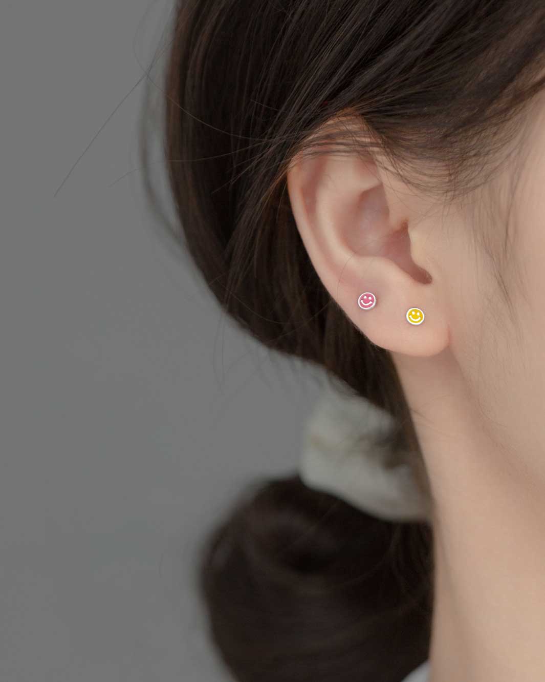 Smiley Barbell Earrings