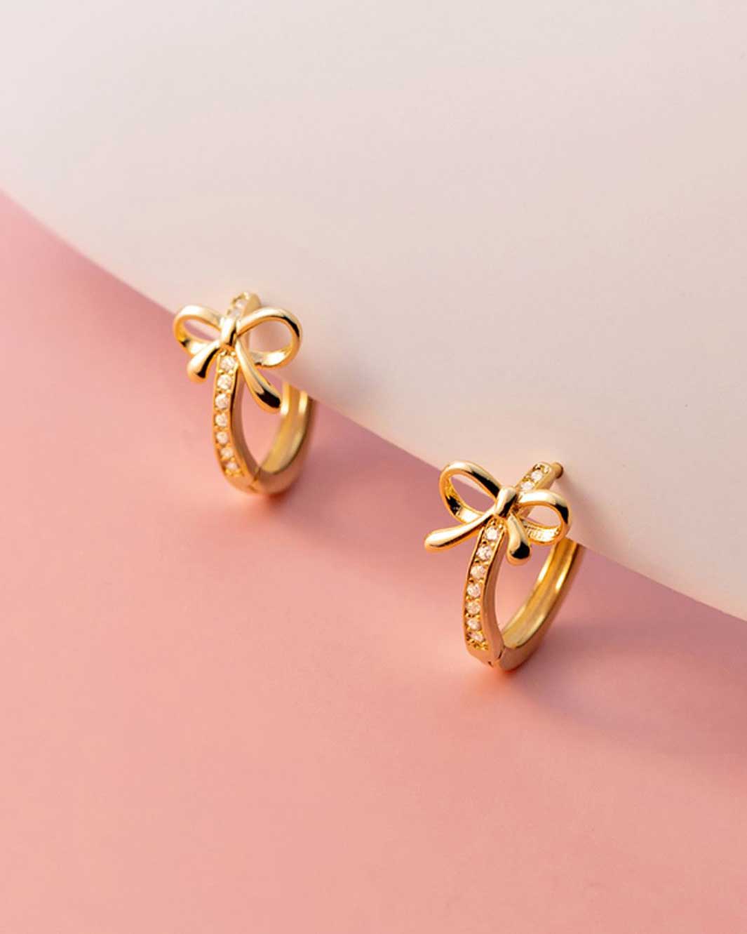 Bow Knot Hoop Earrings