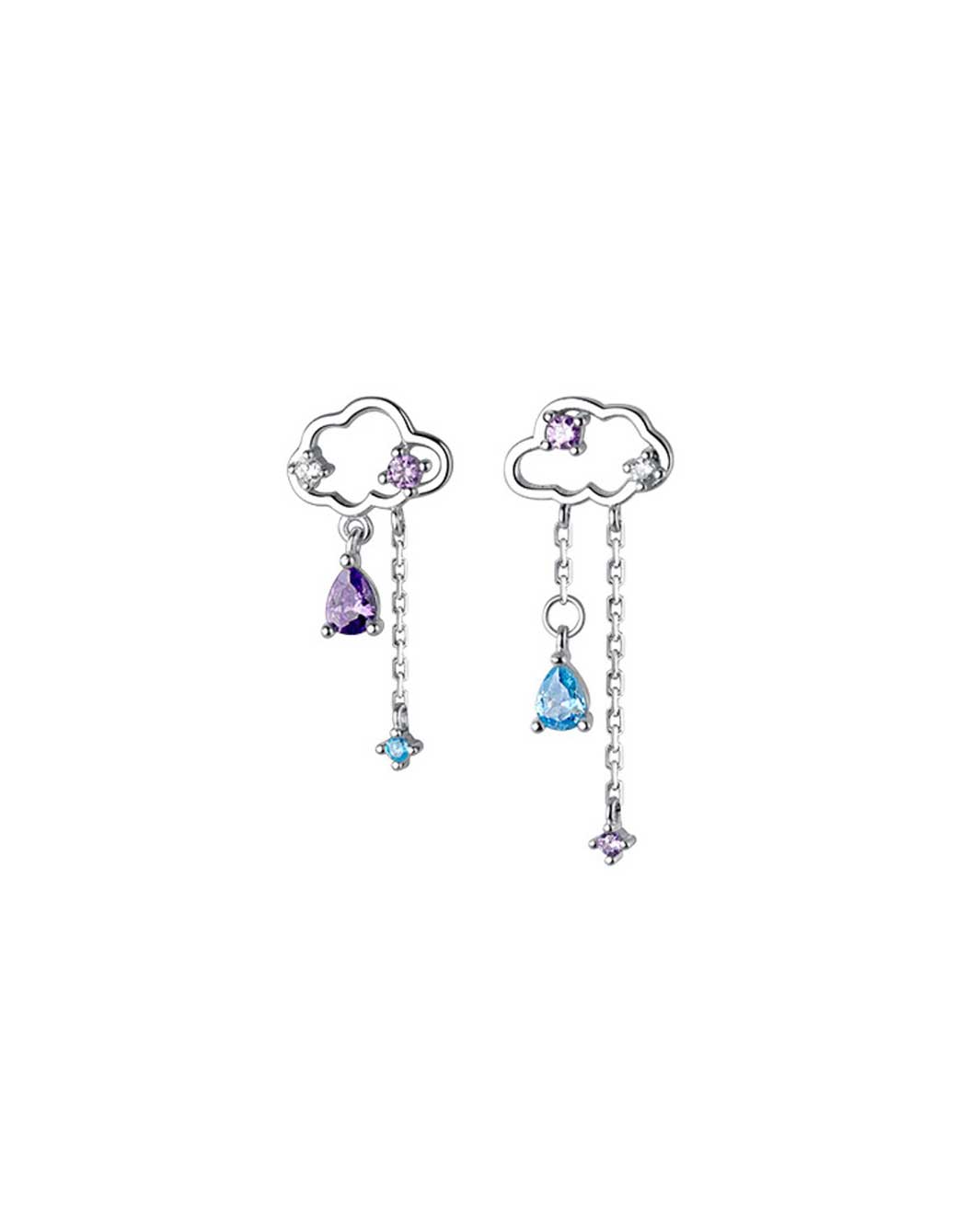 Cloud Tassel Drop Earrings