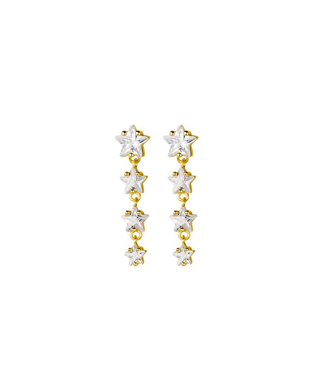 Diamond Stars Drop Earrings