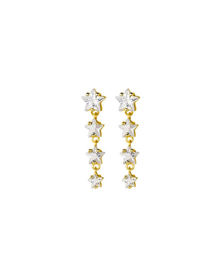 Diamond Stars Drop Earrings