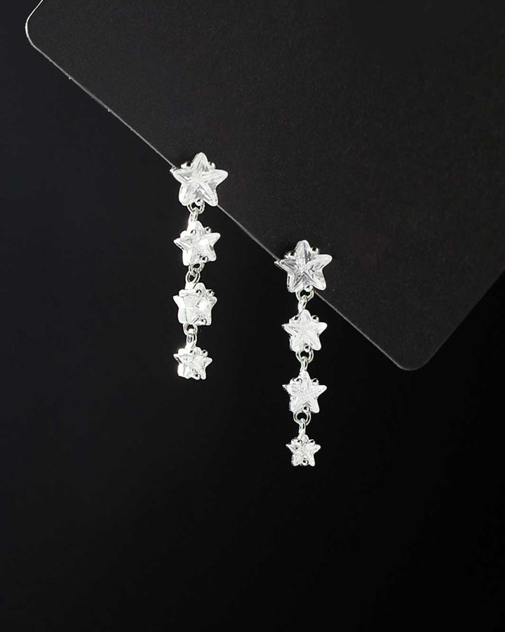 Diamond Stars Drop Earrings