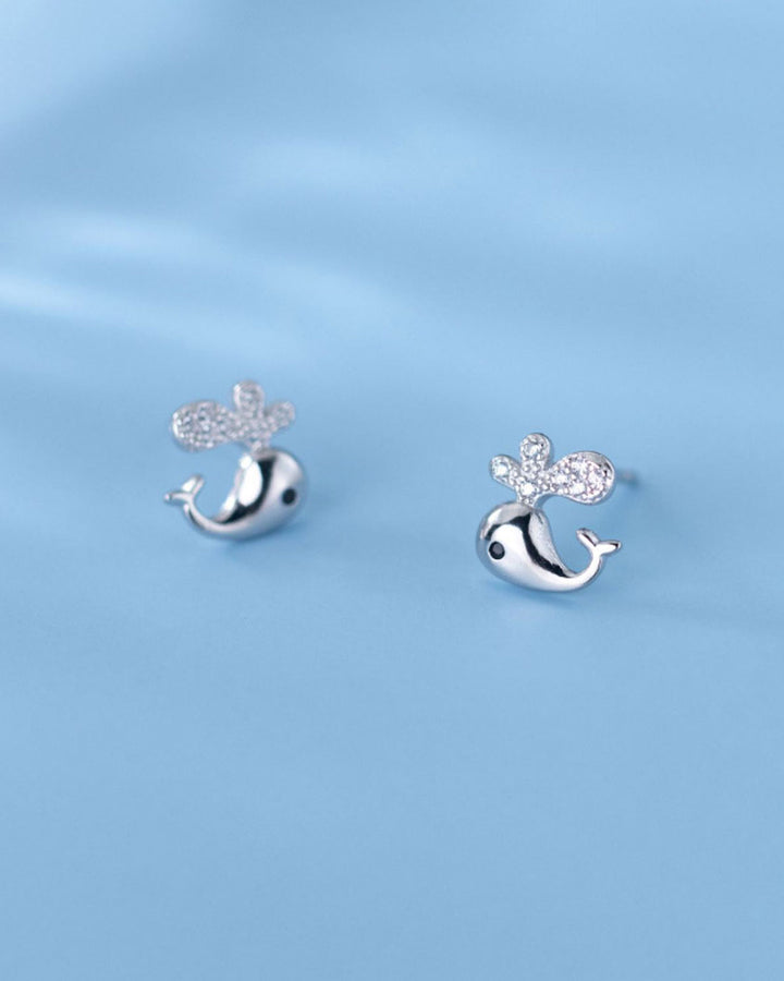 Whale Stud Earrings