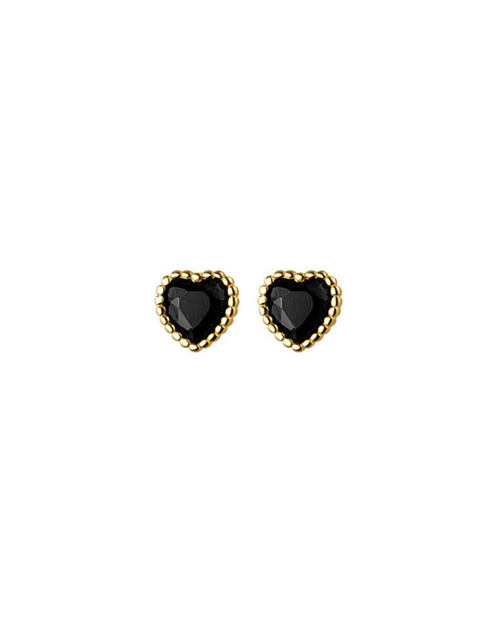 Diamante Heart Stud Earrings
