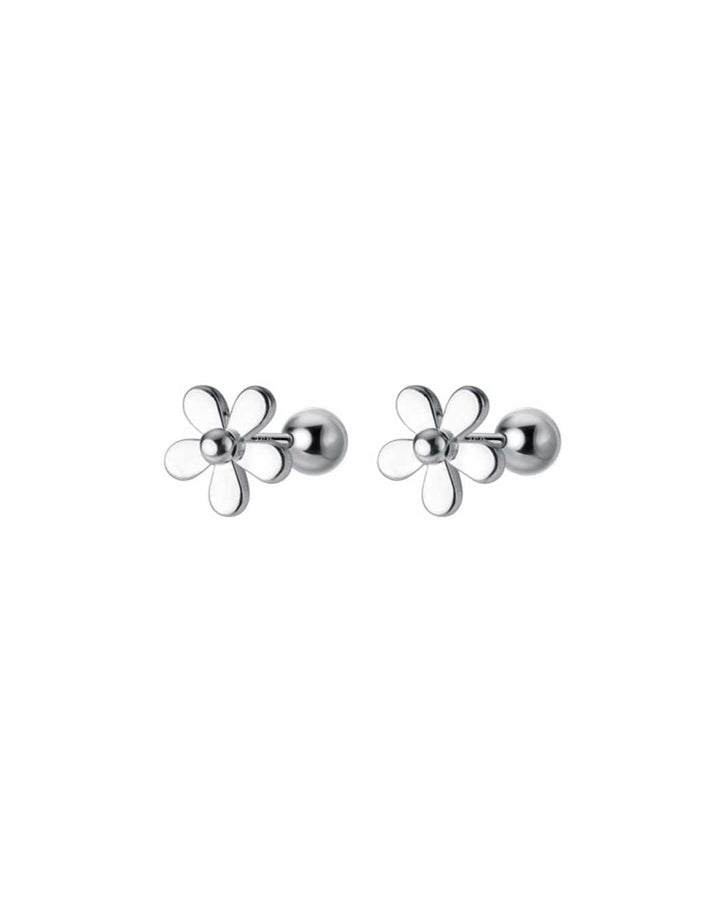 Cute Flower Barbell Earrings