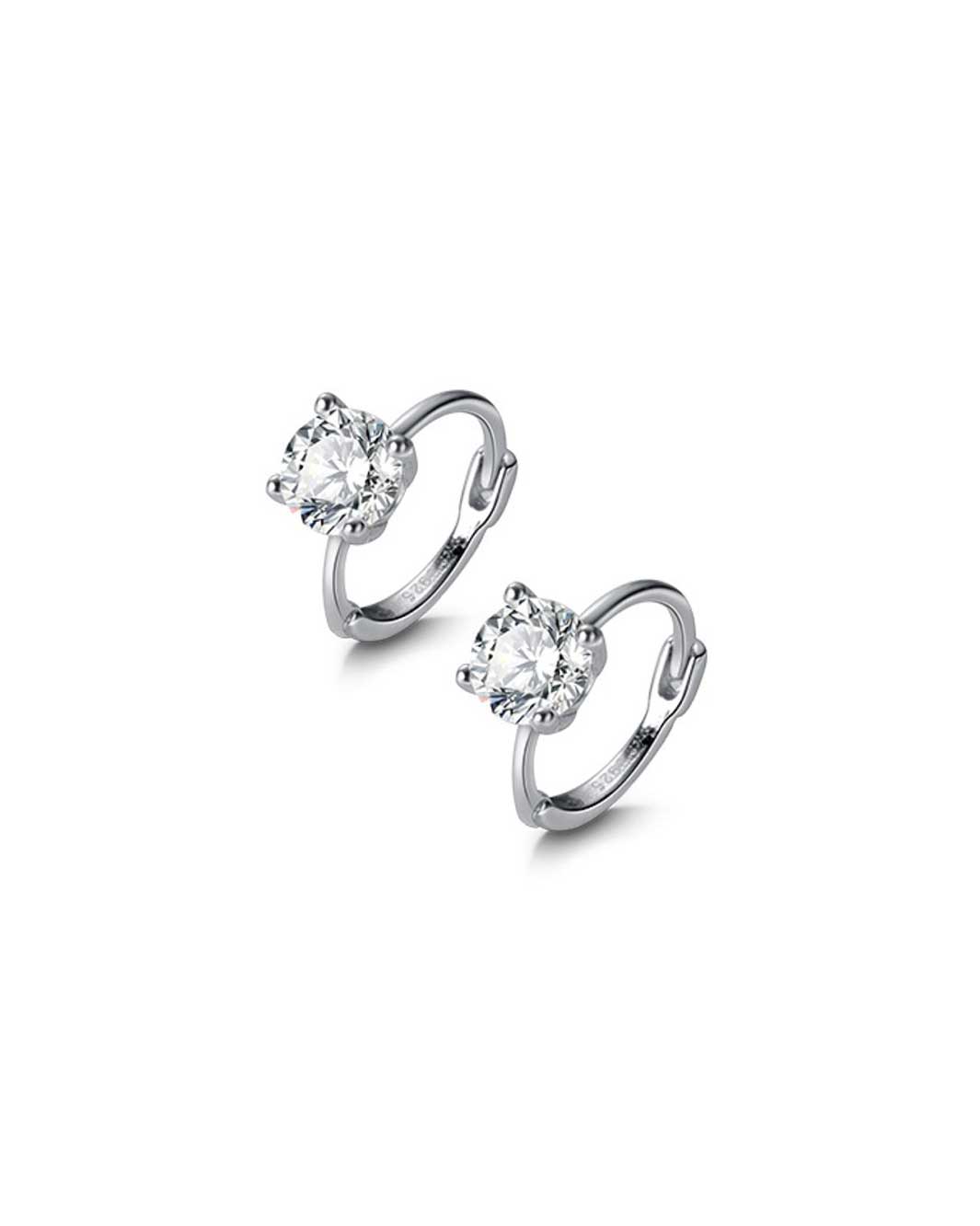 Diamond Charm Ear Cuffs and Huggie Earrings