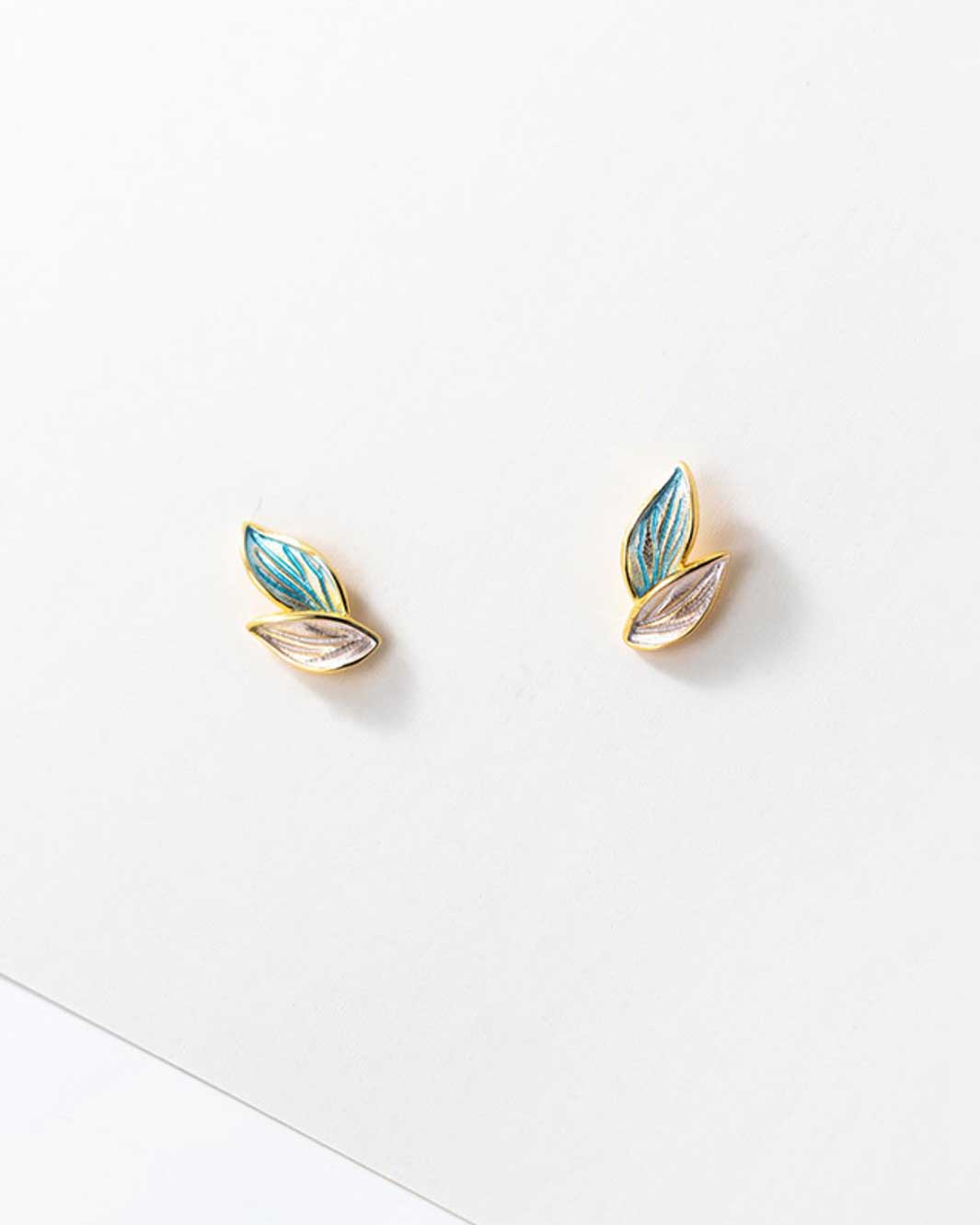 Falling Leaves Stud Earrings