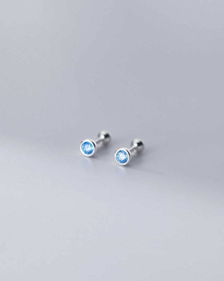 Gemstone Barbell Earrings