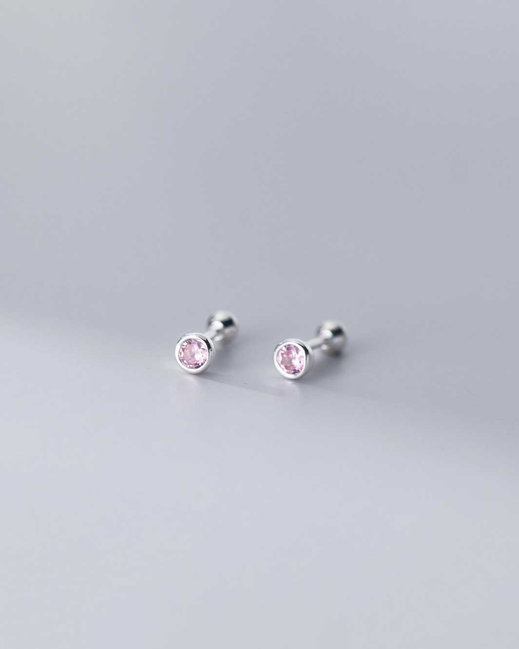 Gemstone Barbell Earrings