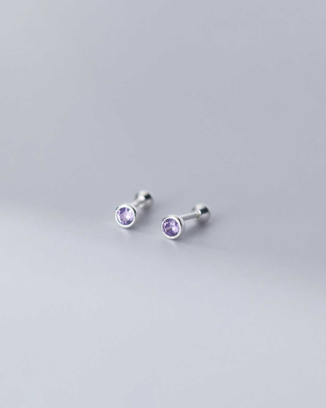 Gemstone Barbell Earrings