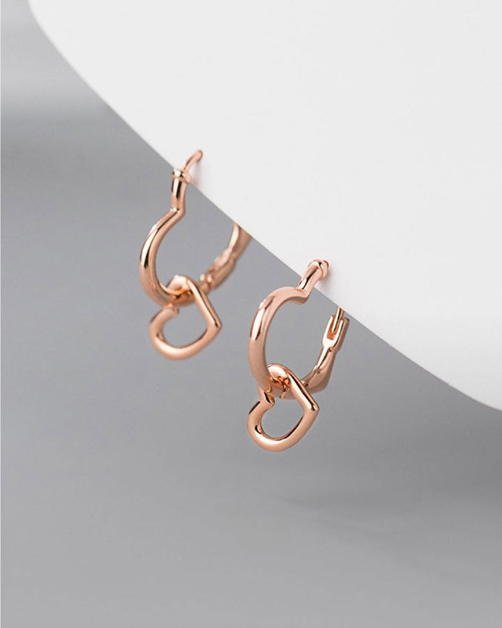 Lovella Interlocking Heart Hoop Earrings